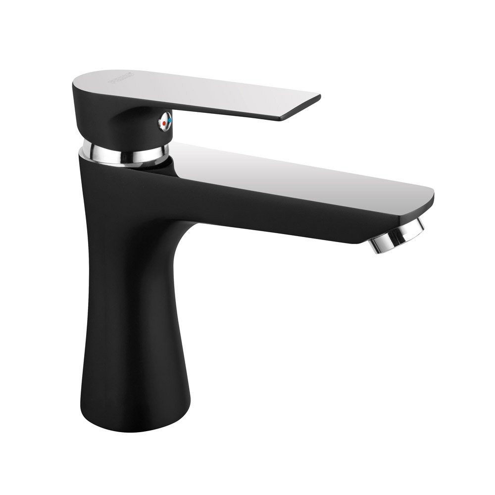 Washbasin faucet ALGEO SQUARE Black / Chrome FERRO