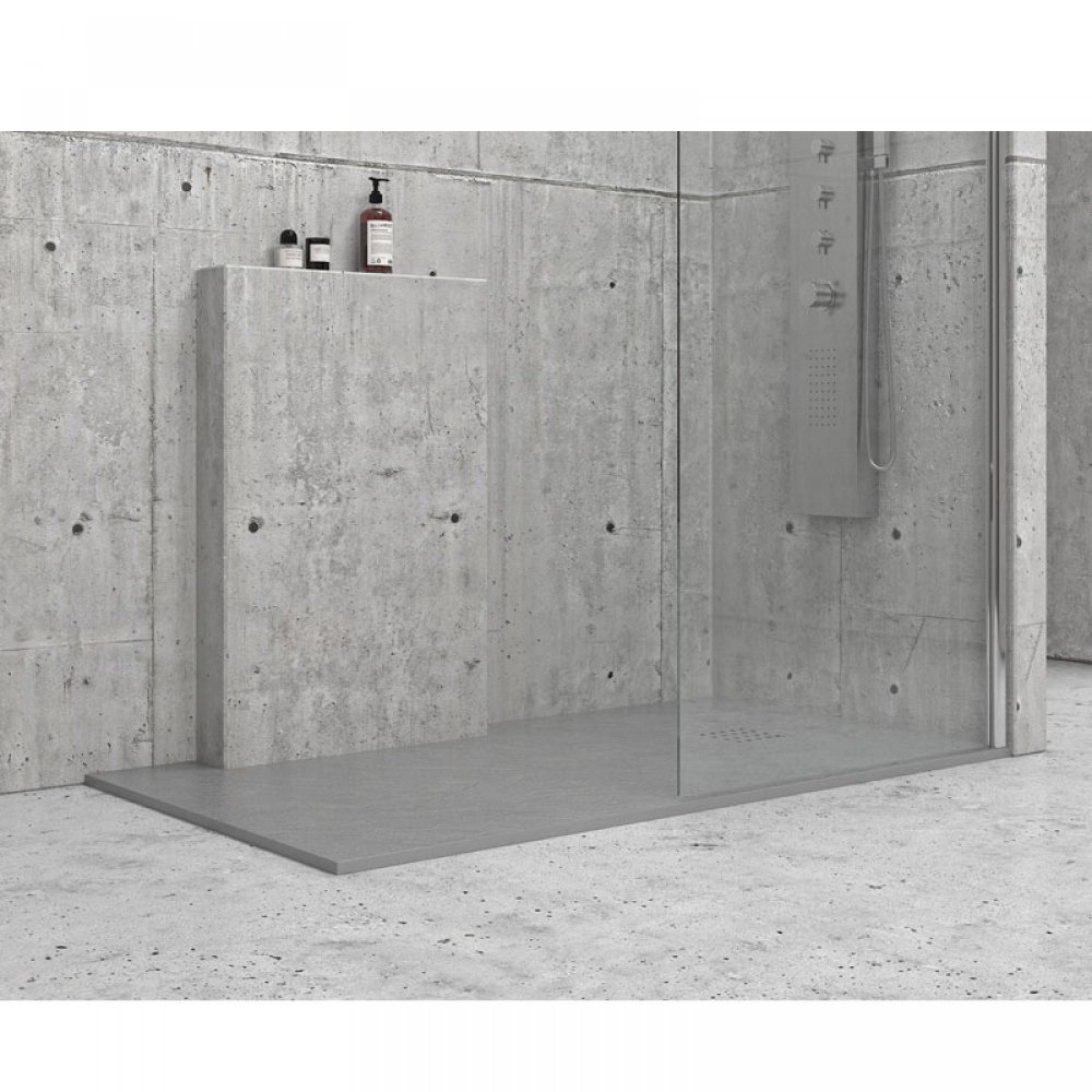 Ντουζιέρα ορθογώνια υψηλής αντοχής PIETRA Cemento KARAG 70x140x2,5cm