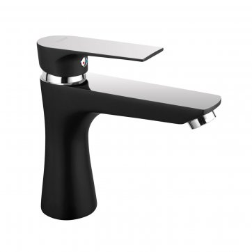 Karag Washbasin faucet ALGEO SQUARE Black / Chrome FERRO